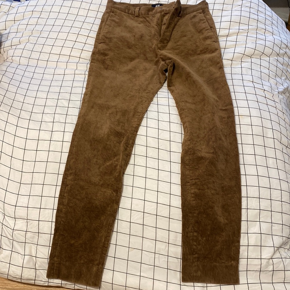 Brown Corduroy pants, skinny fit, fits smaller than a normal 30X30